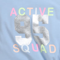 Sky Blue Printed Tie Knot Top for Girls