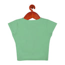 Mint Green Printed Tie Knot Casual Top