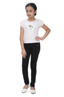 Pink Heart Print Casual Top for Girls