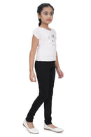 Pink Heart Print Casual Top for Girls