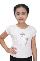 Pink Heart Print Casual Top for Girls