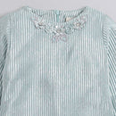 Tiny Girl Mint Floral Full Sleeve Top for Girls