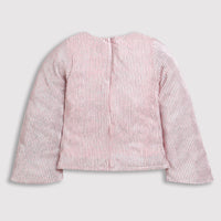 Tressel Peach Printed Knit Top for Girls – Everyday Comfort Wear