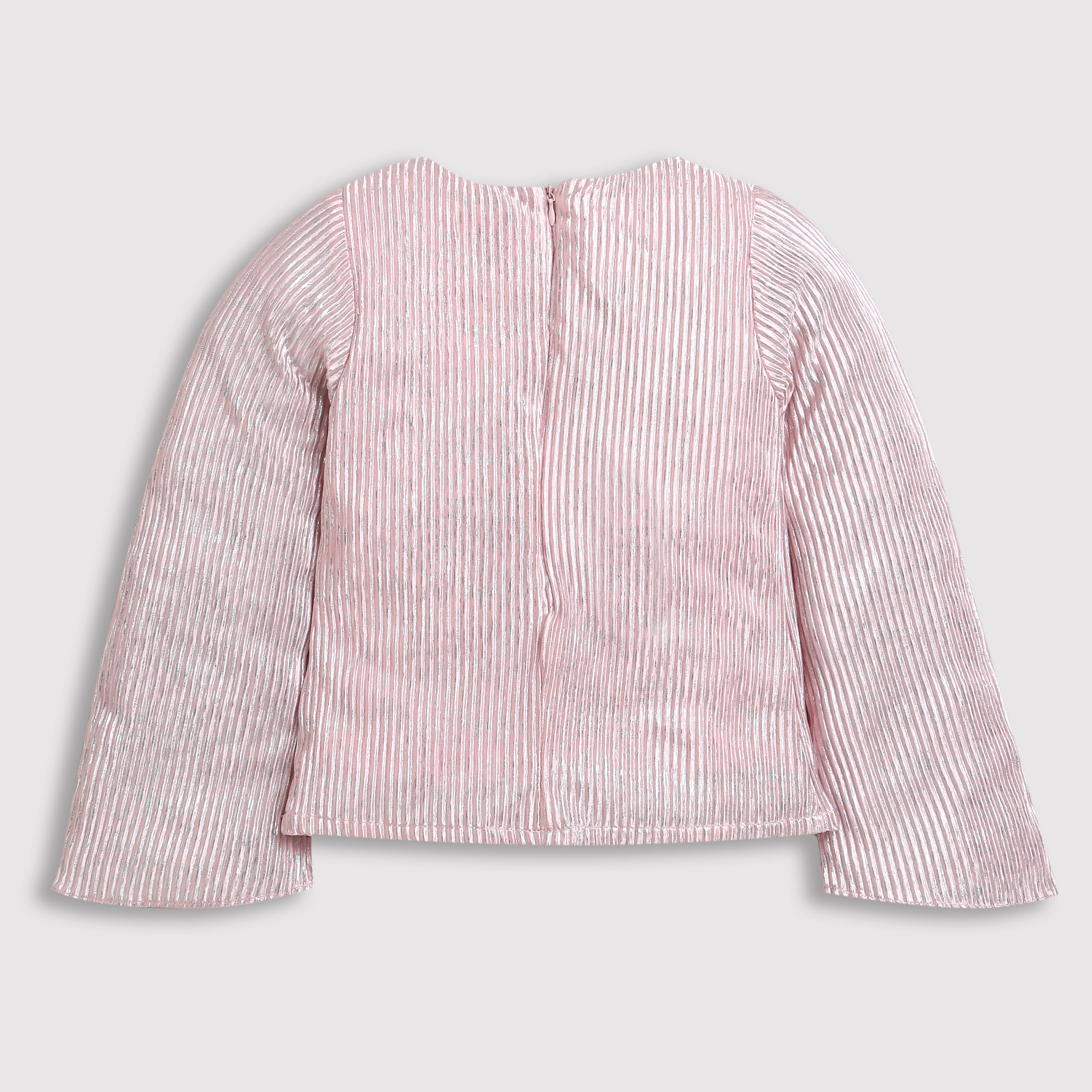 Tressel Peach Printed Knit Top for Girls – Everyday Comfort Wear