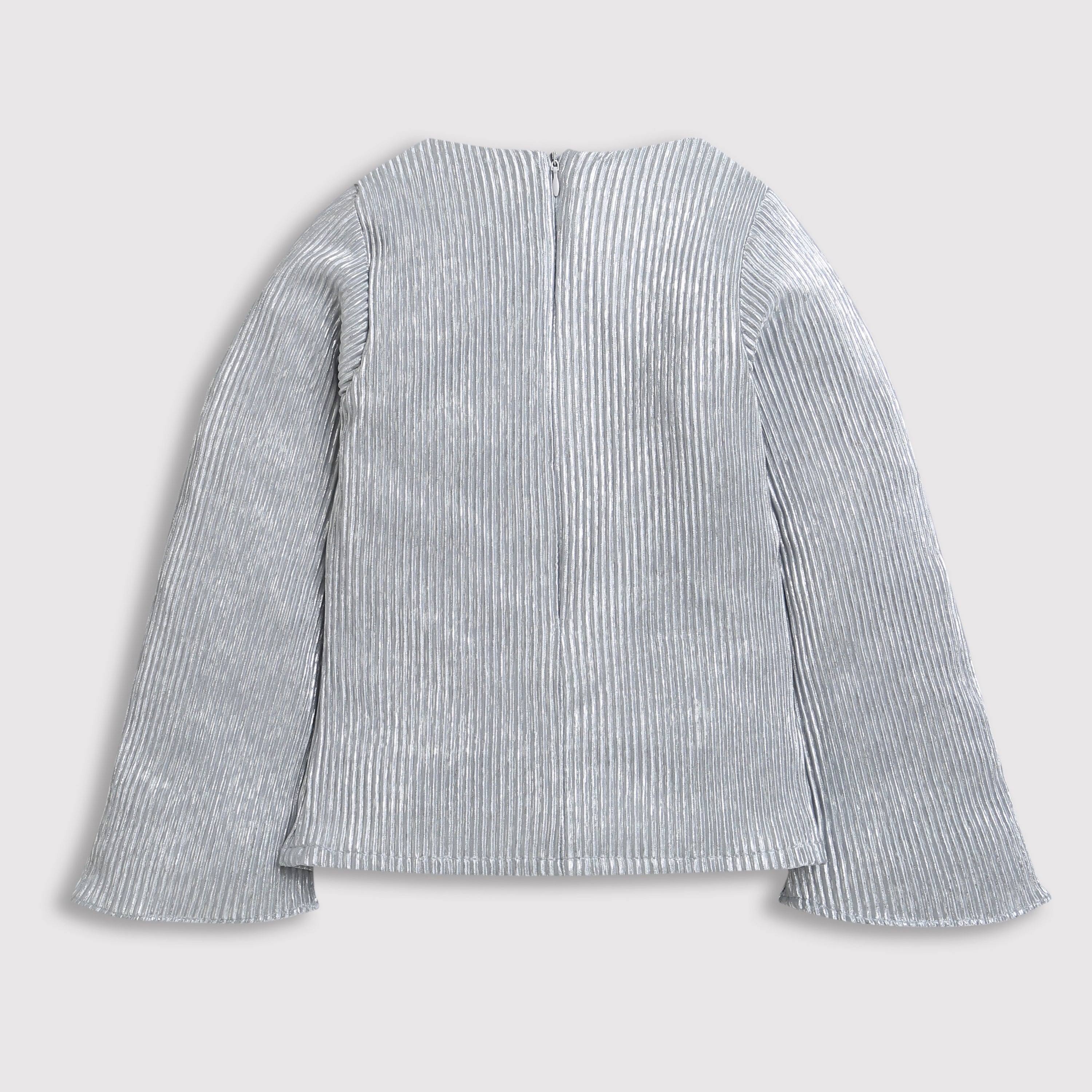 Tressel Silver Wavy Print Full Sleeve Top – Girls Casual Wear