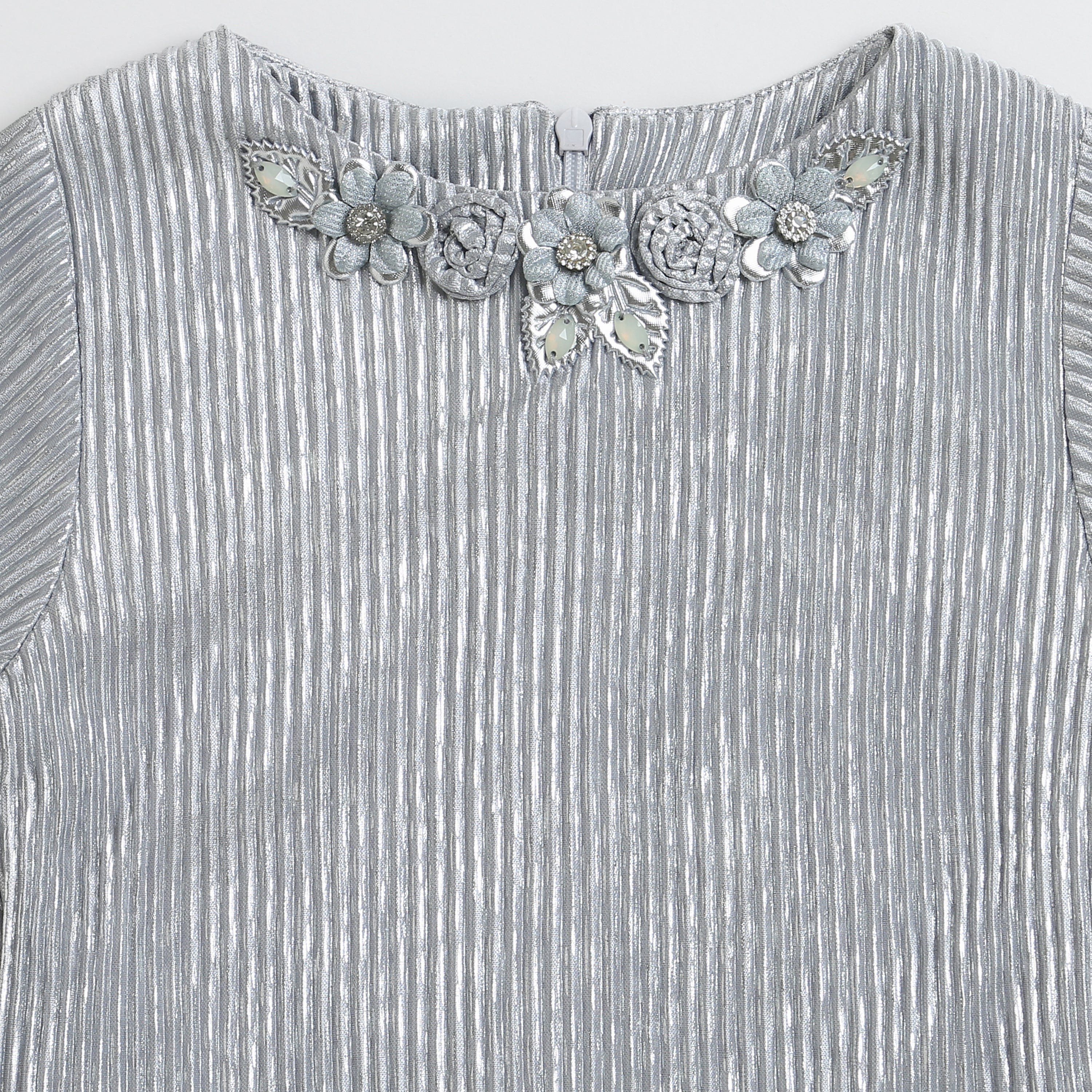 Tressel Silver Wavy Print Full Sleeve Top – Girls Casual Wear