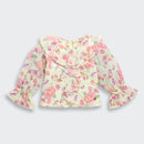 Tiny Girl Yellow Floral Layered Top – Cute Kids Top