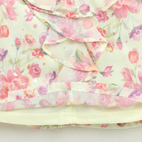 Tiny Girl Yellow Floral Layered Top – Cute Kids Top