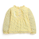 Tiny Girl Yellow Floral Long Sleeve Top – Lightweight Kidswear