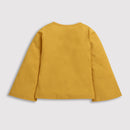 Tiny Girl Mustard Graphic Full-Sleeve Tee for Girls