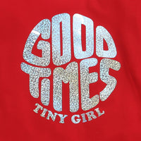 Tiny Girl Red Full Sleeve Graphic Top for Girls