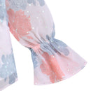 Tiny Girl Floral Bell Sleeve Top for Girls
