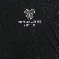 Tiny Girl Black Star Sparkle Top – Stylish Party Casual for Girls