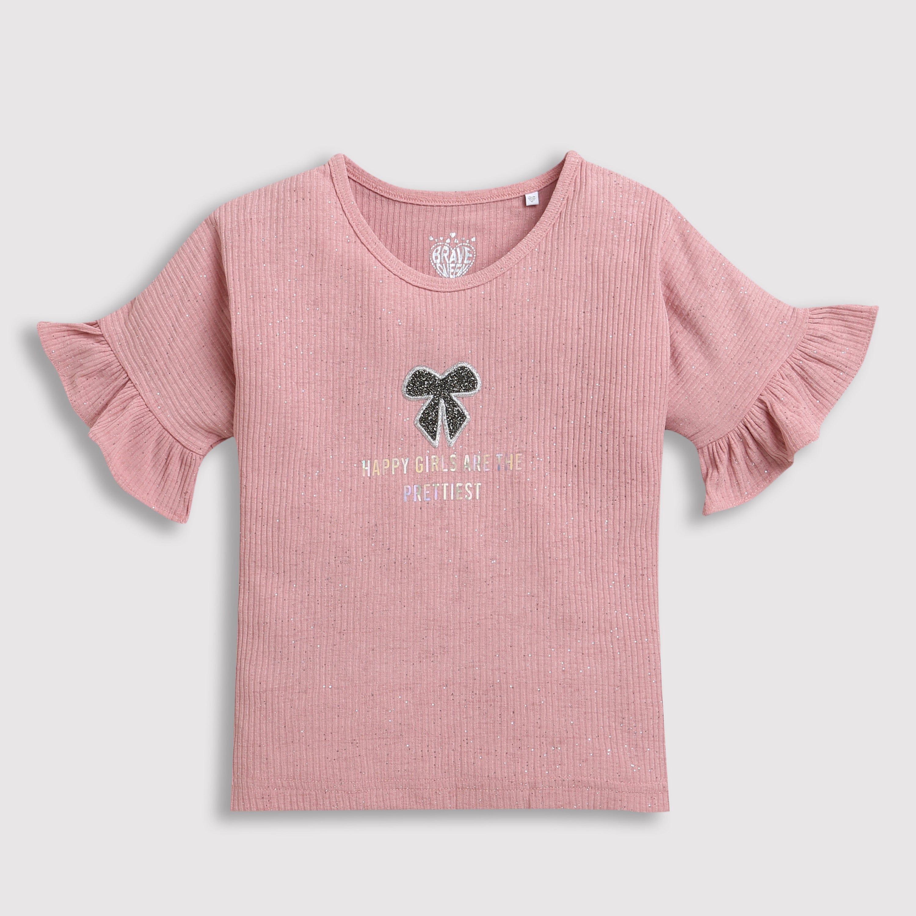 Tiny Girl Pink Sparkle Graphic Top – Everyday Stylish Wear