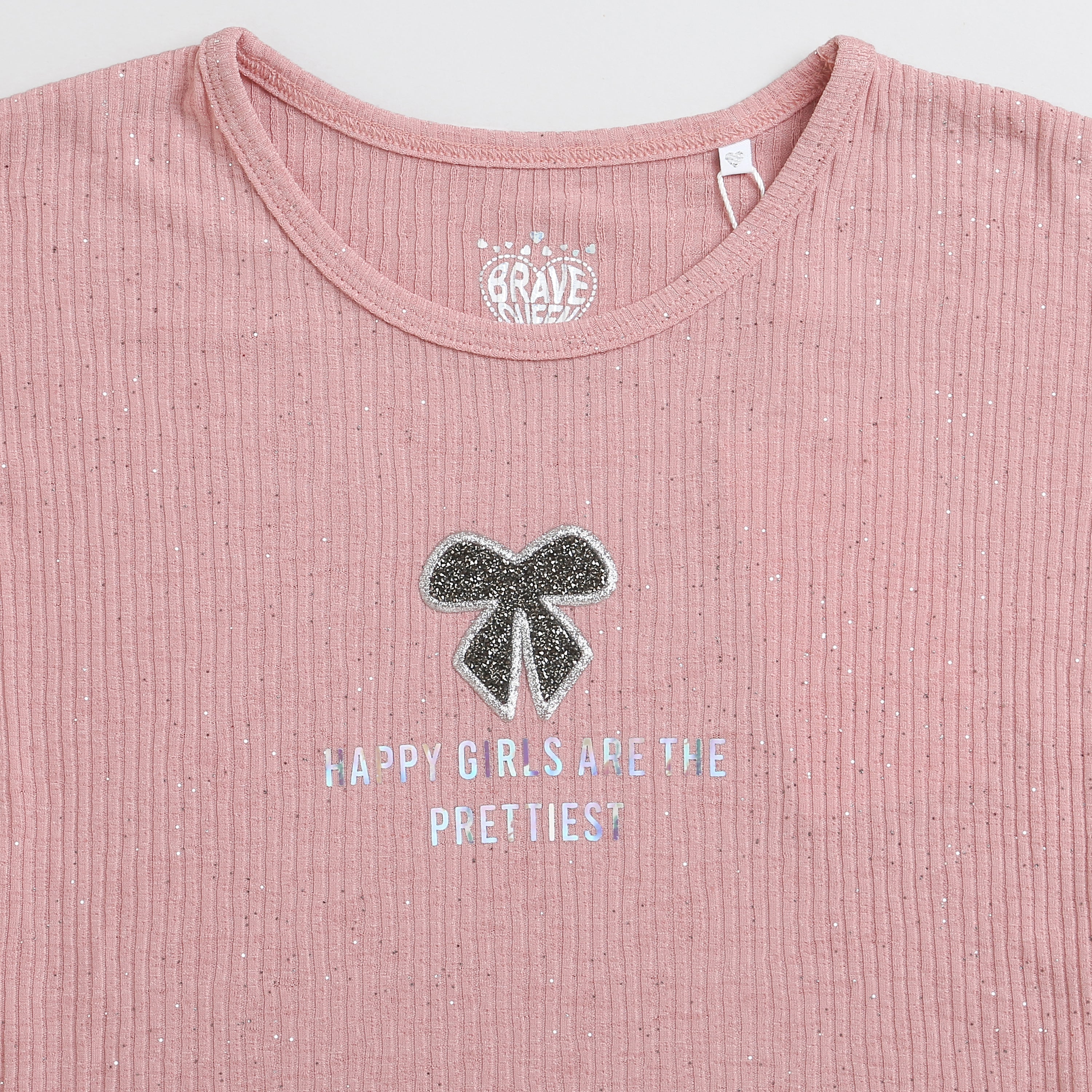 Tiny Girl Pink Sparkle Graphic Top – Everyday Stylish Wear