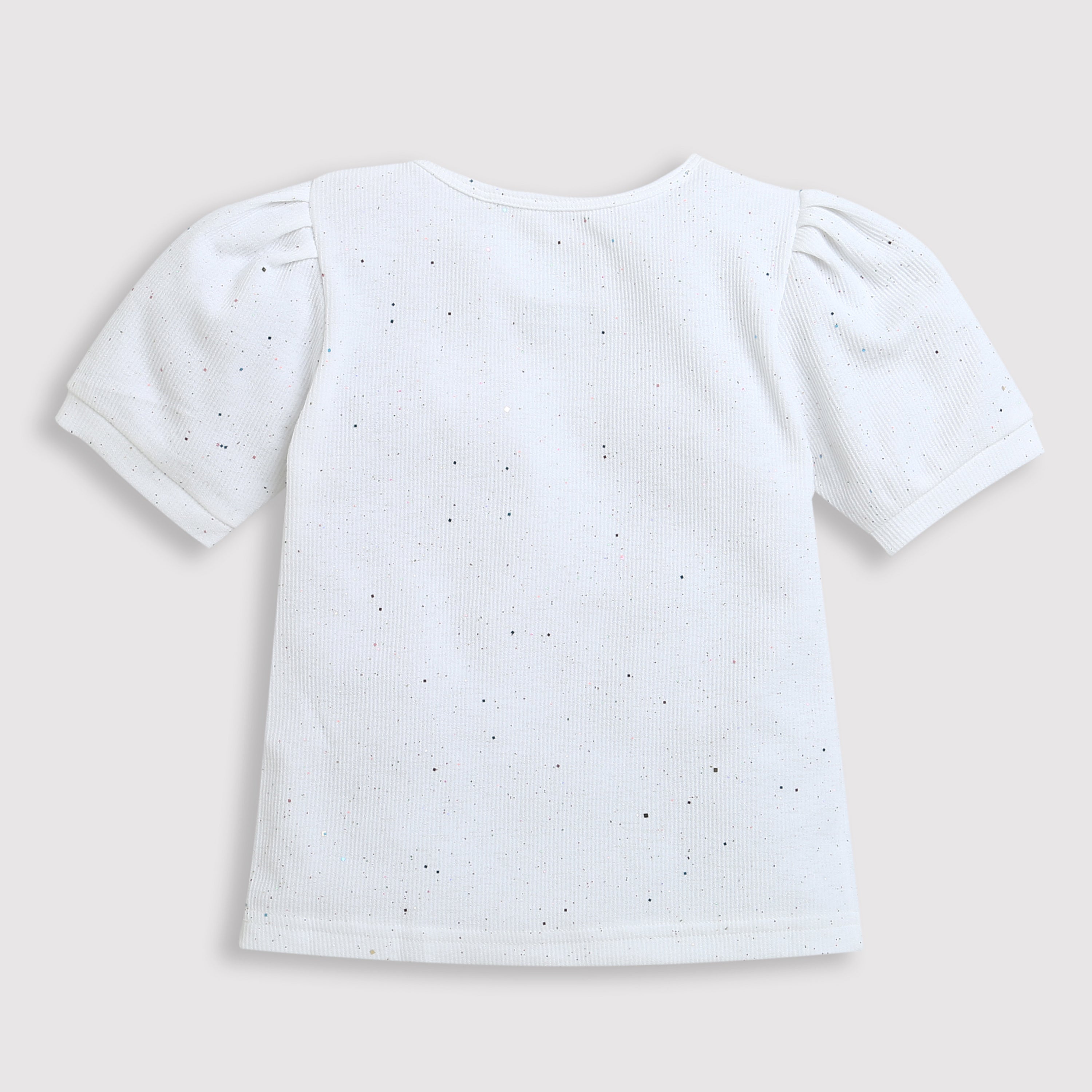 Tiny Girl White Graphic Puff Sleeve Top – Everyday Fashion Tee