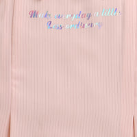 Girls Peach Ruffle Collar Top