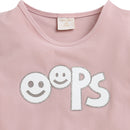 Girls Pink Graphic “Oops” Tee