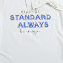 Girls White Bow Shoulder Slogan Top