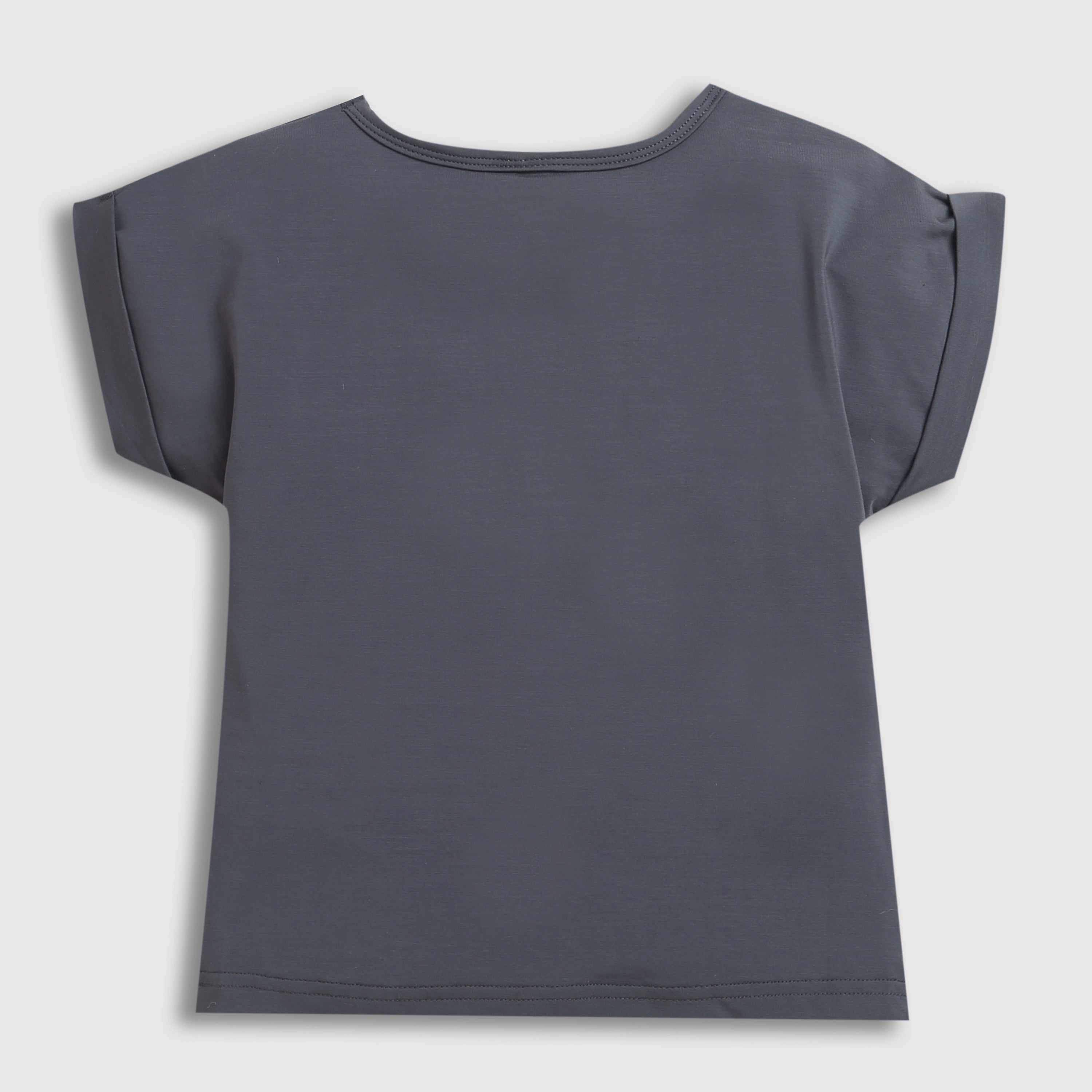 Girls Grey Holographic Graphic Tee