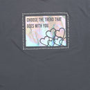Girls Grey Holographic Graphic Tee