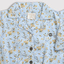 Tressel Blue Floral Ruffle Top for Girls – Casual Western Wear India