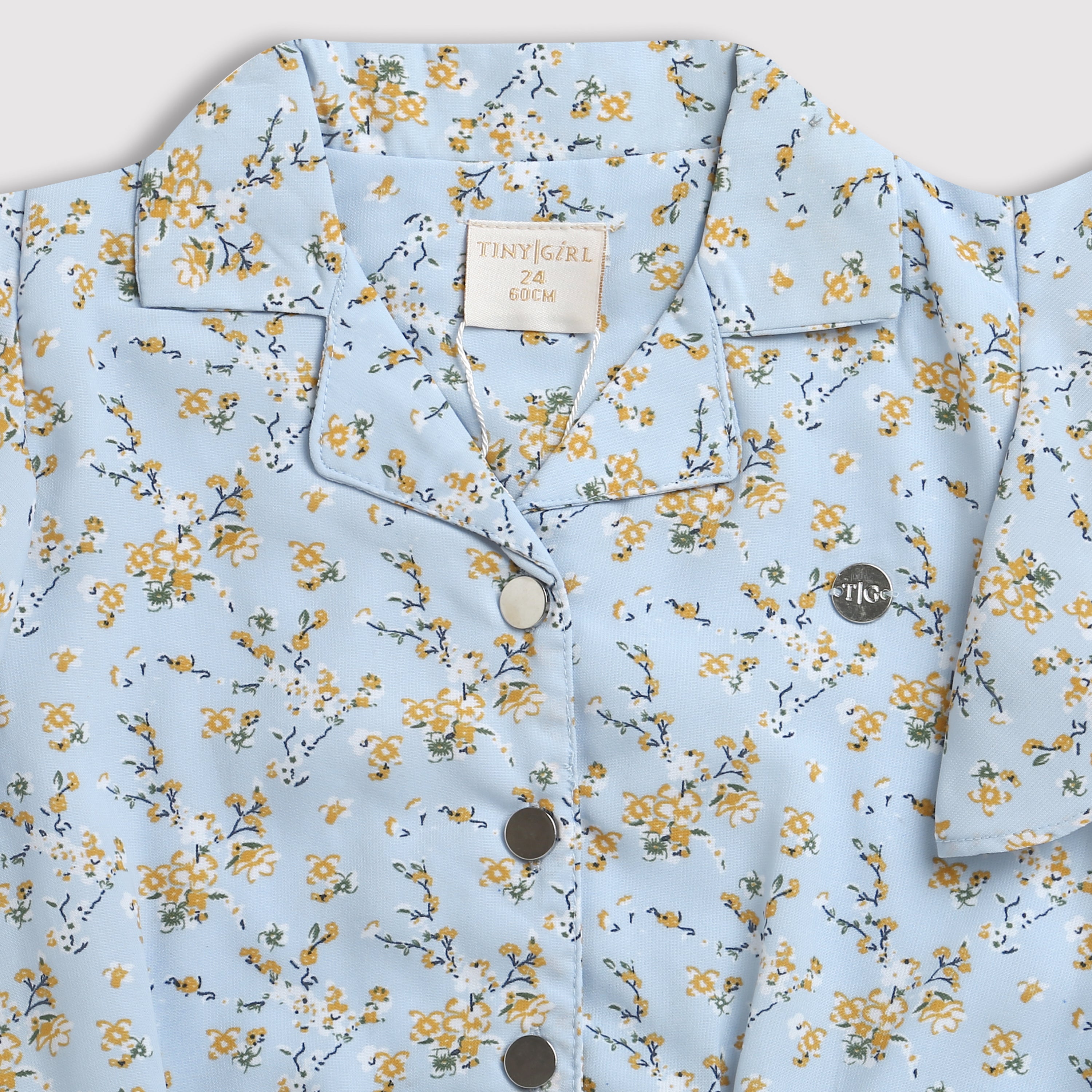 Tressel Blue Floral Ruffle Top for Girls – Casual Western Wear India