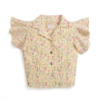 Tressel Yellow Floral Ruffle Girls Top – Everyday Kids Fashion India