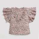 Tressel Pink Ruffle Sleeve Girls Top – Casual Playwear India