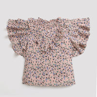 Tressel Pink Ruffle Sleeve Girls Top – Casual Playwear India