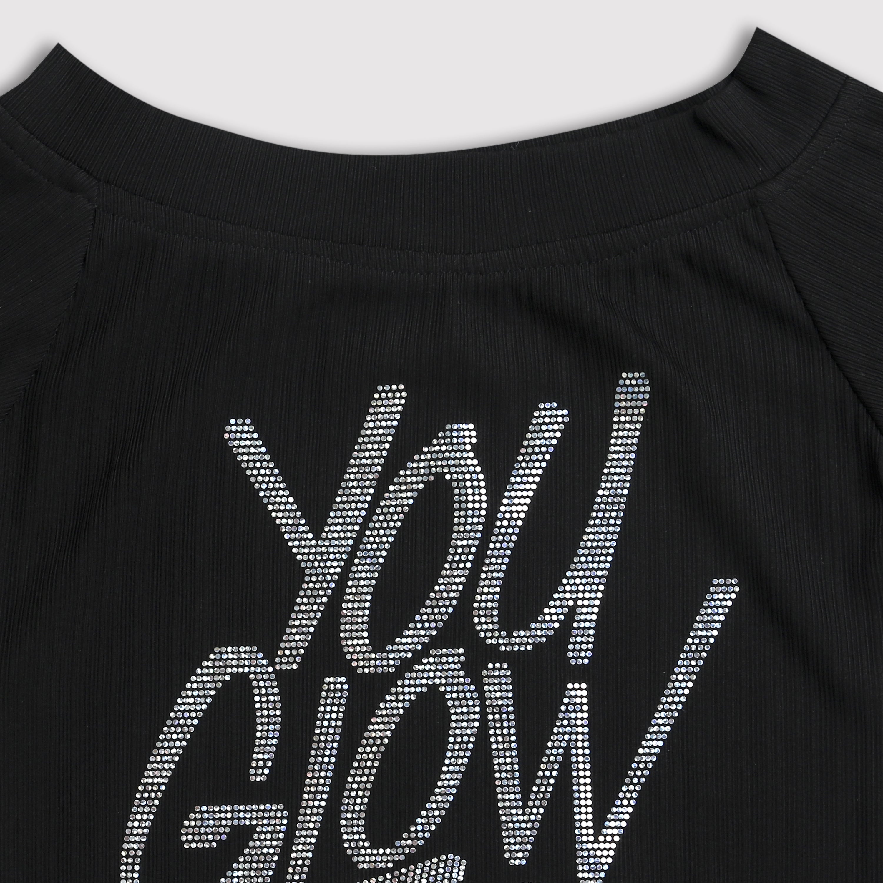 Tiny Girl Black Graphic Party Top for Girls – Western Festive Wear