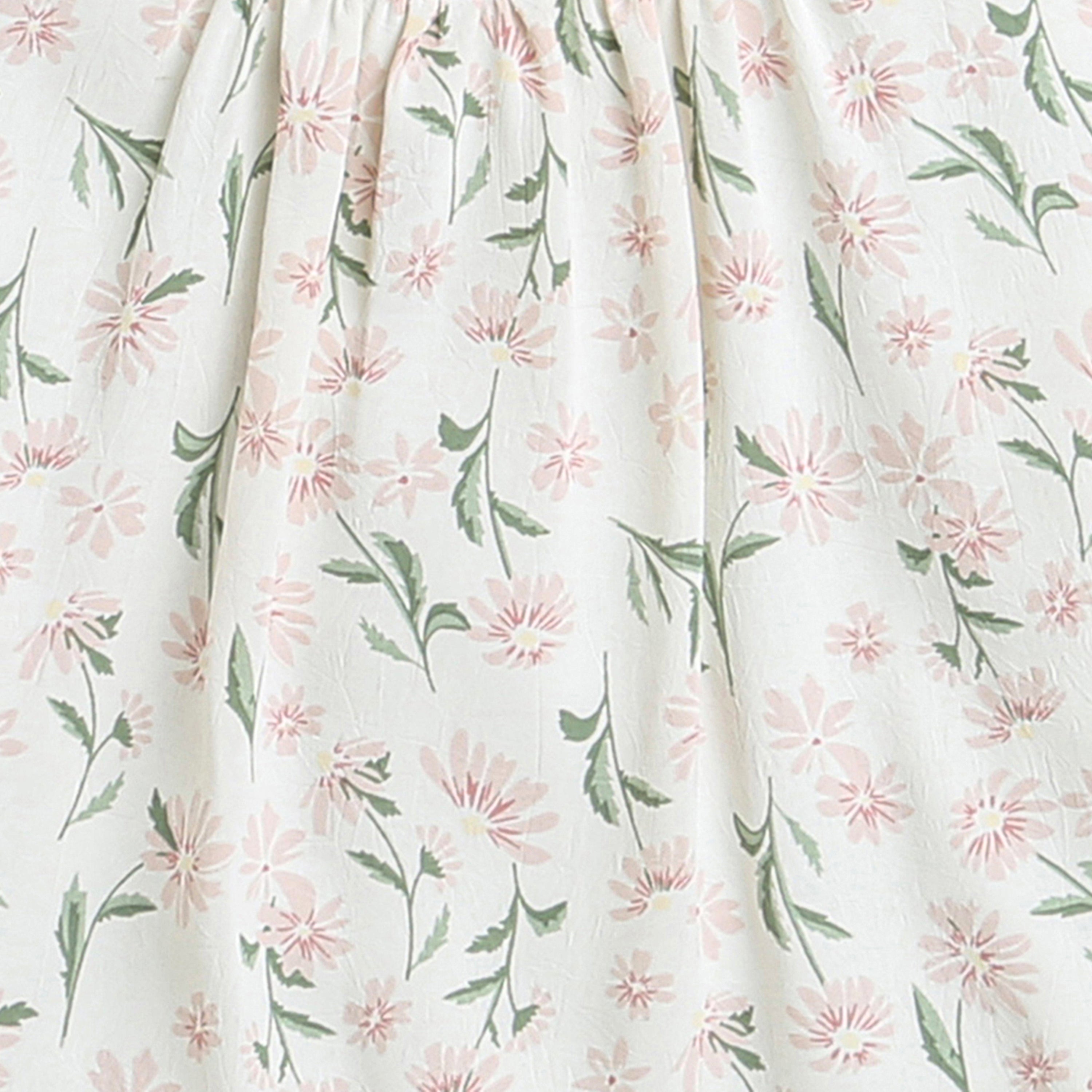 Tressel Cream Tie-Sleeve Printed Top for Girls – Cute Casual Wear