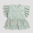 Mint Green Floral Tiered Top TG5009