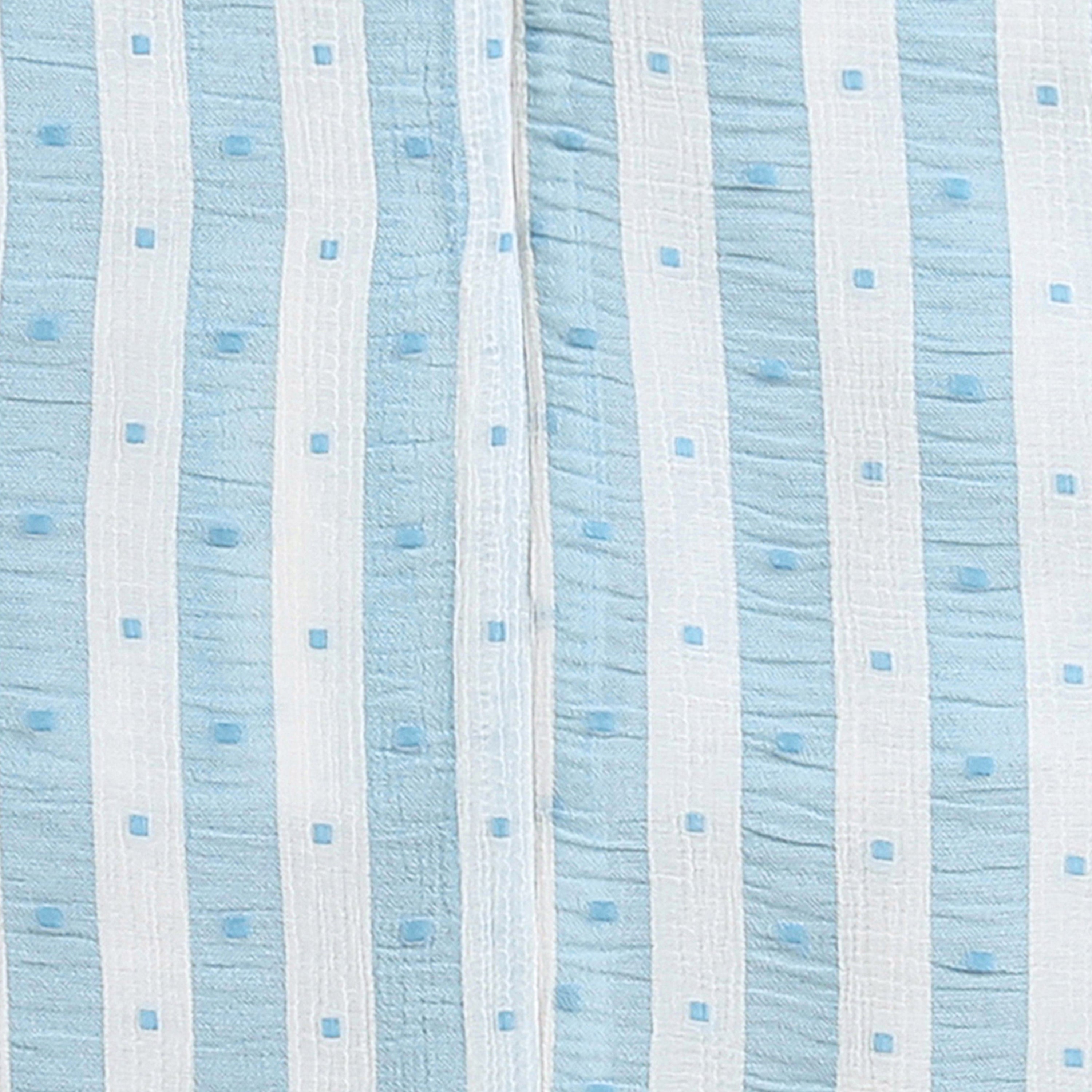 Sky Blue Striped Sleeveless Top TG5016