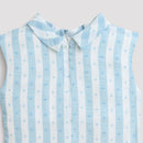 Tressel Blue Rib Sleeveless Top for Girls – Summer Casual Wear