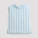 Tressel Blue Rib Sleeveless Top for Girls – Summer Casual Wear