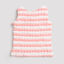 Peach & White Textured Sleeveless Top TG5020