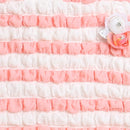 Peach & White Textured Sleeveless Top TG5020