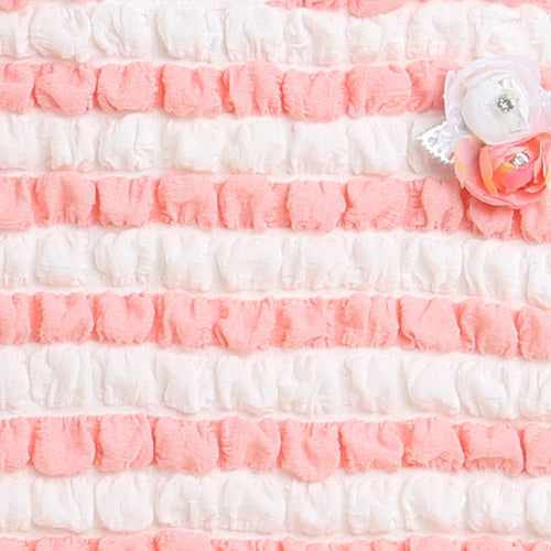 Peach & White Textured Sleeveless Top TG5020