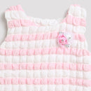 Pink & White Textured Sleeveless Top TG5020