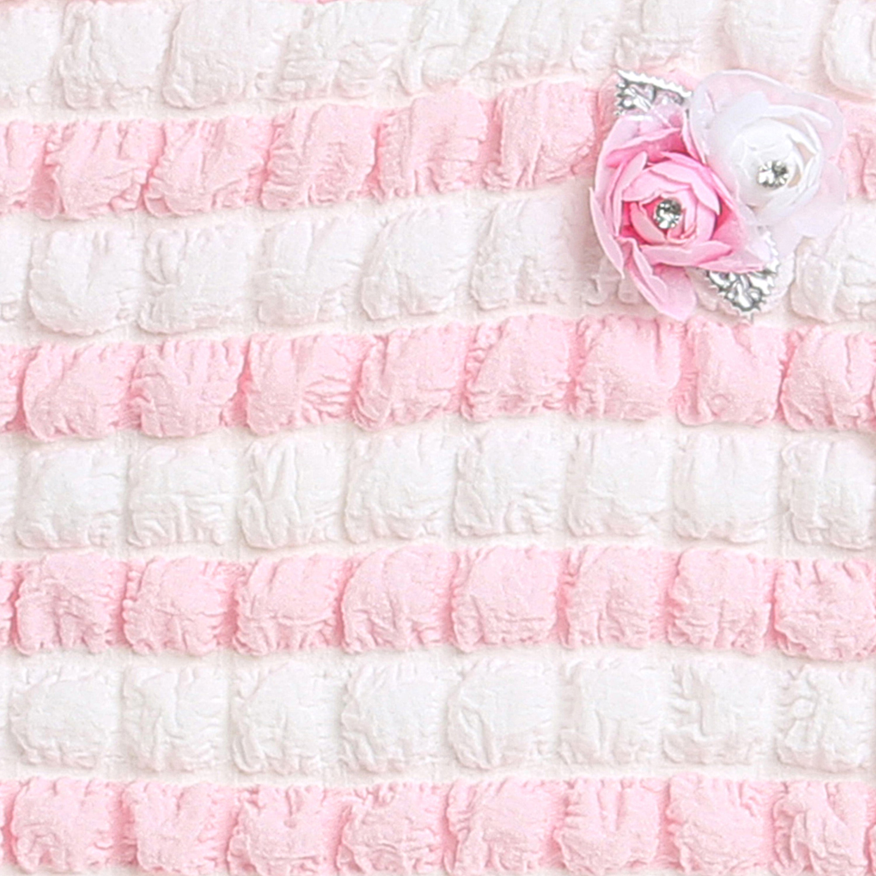 Pink & White Textured Sleeveless Top TG5020