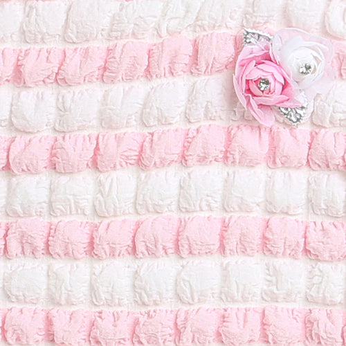 Pink & White Textured Sleeveless Top TG5020