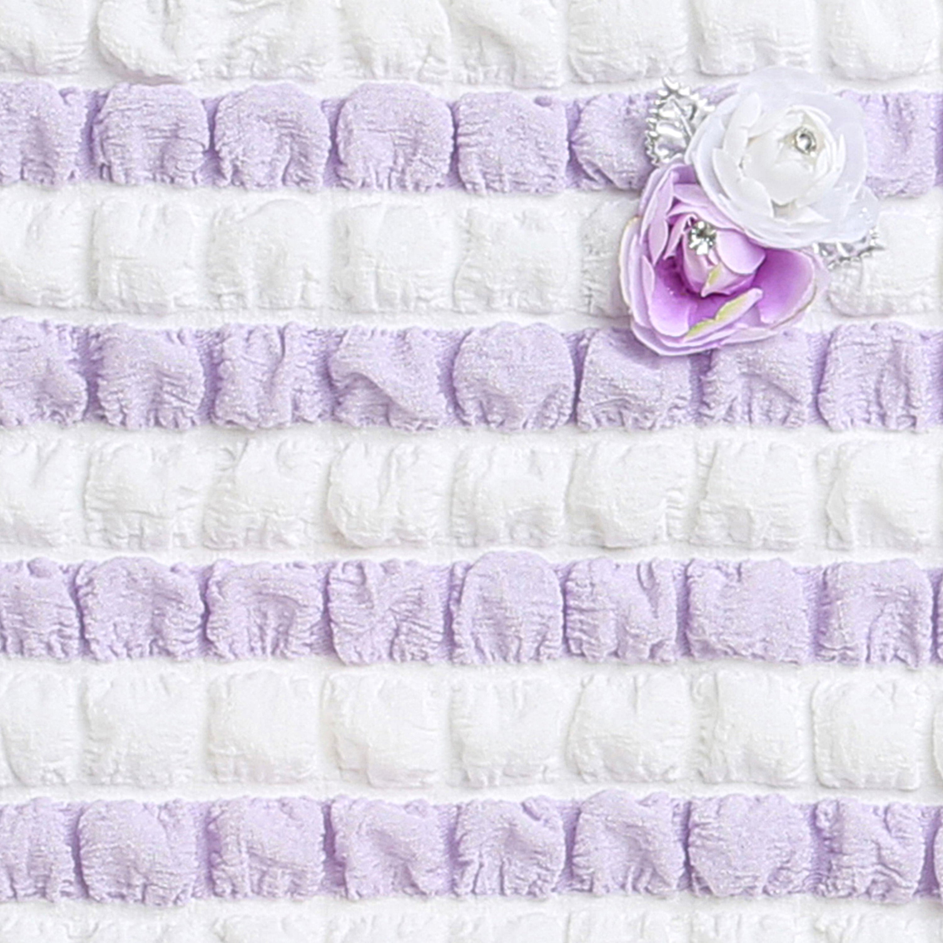 Lavender & White Textured Sleeveless Top TG5020