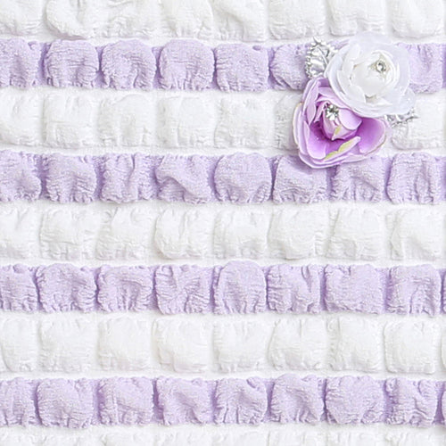 Lavender & White Textured Sleeveless Top TG5020