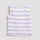 Lavender & White Textured Sleeveless Top TG5020