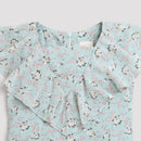 Sea Green Floral Ruffle Top TG5022