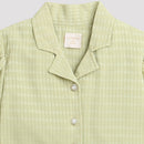 Soft Green Textured Peplum Top TG5023