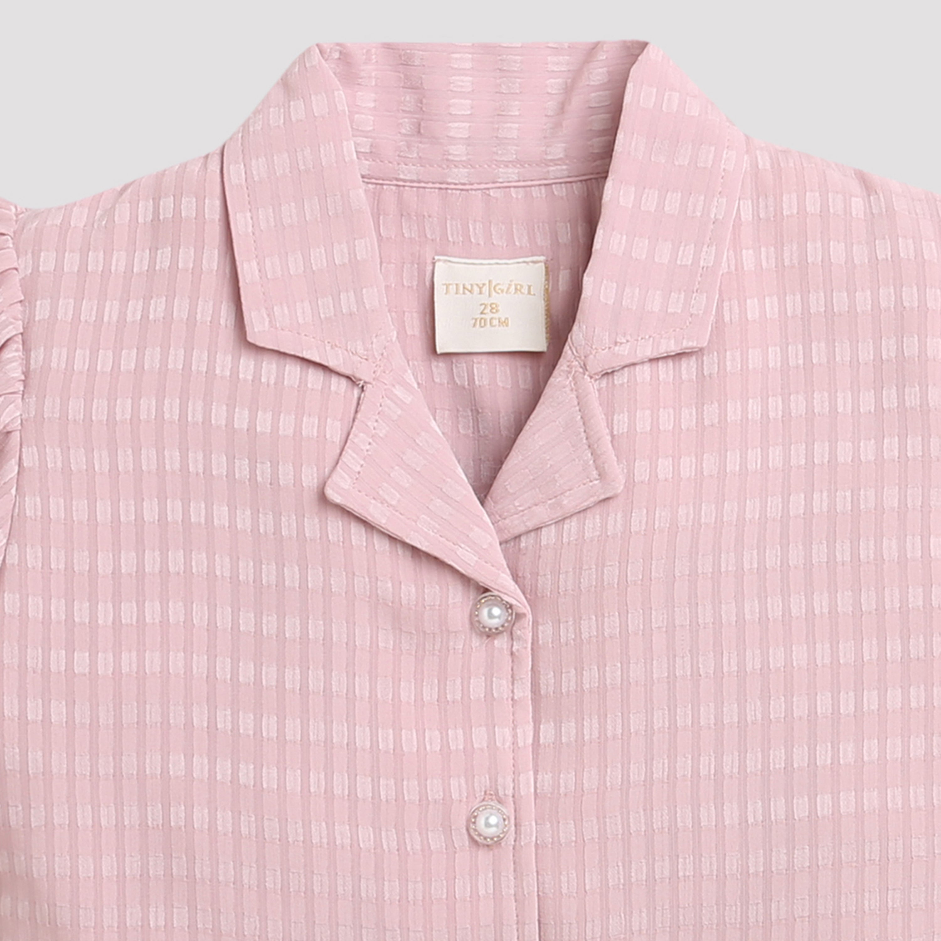 Onion Pink Textured Peplum Top TG5023