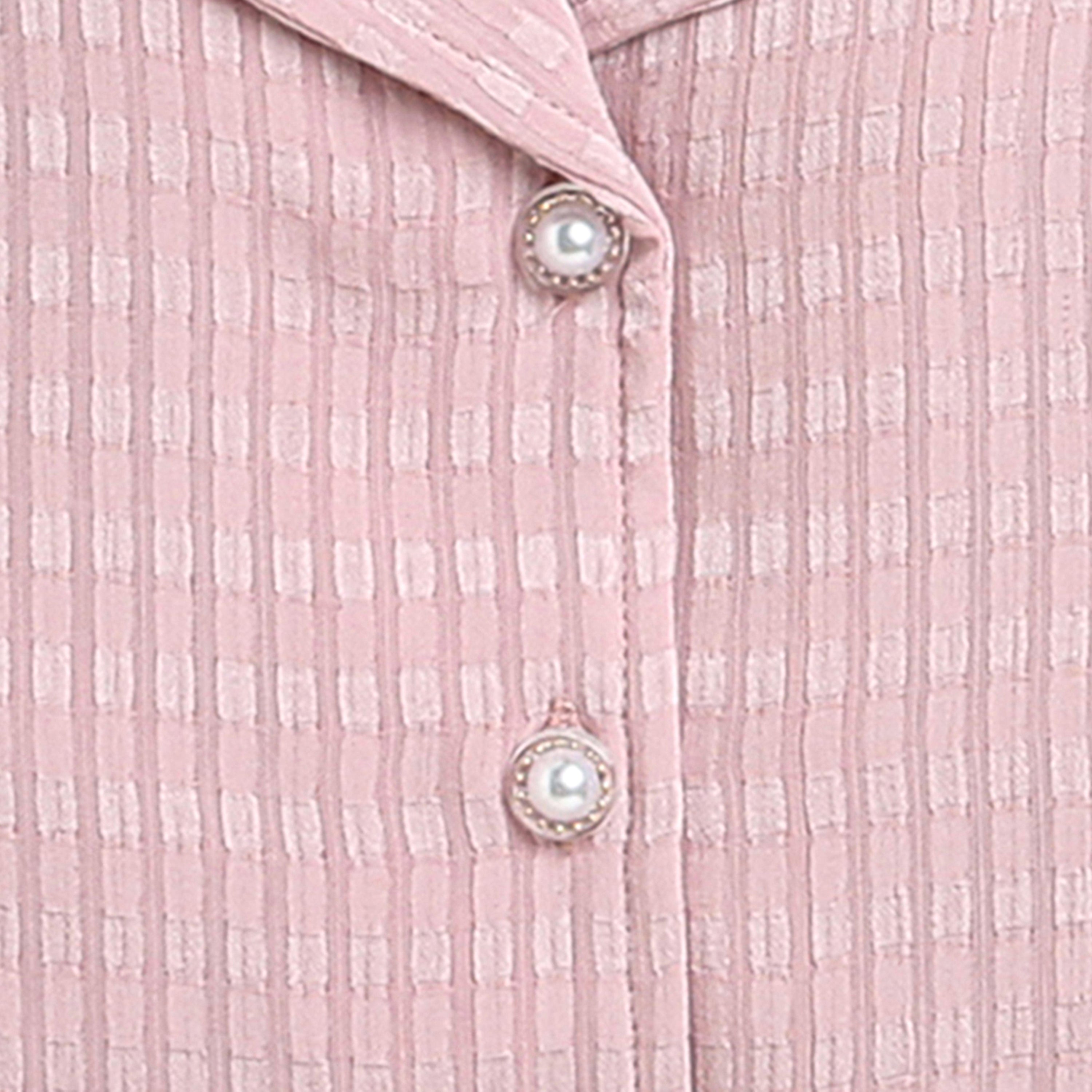 Onion Pink Textured Peplum Top TG5023