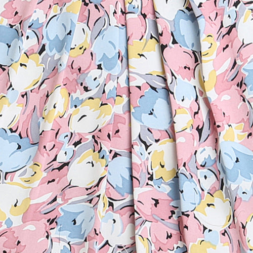 Pink Floral Dress with Ruffle Hem TG5025
